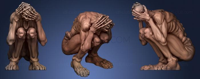 3D model the sitting demon (STL)